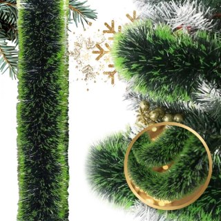 ŁAŃCUCH CHOINKOWY zielony 6m GIRLANDA ŚWIĄTECZNA NA CHOINKĘ XXL gruby 13cm WOZ30