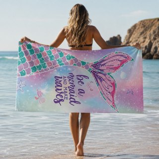 Ręcznik plażowy, na basen BE A MEMAID, syreni ogon 150x70 REC54WZ11