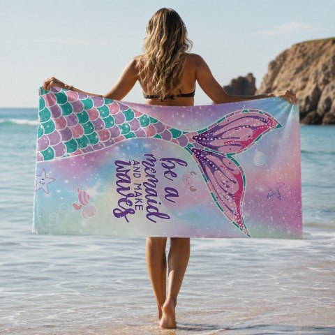 Ręcznik plażowy, na basen BE A MEMAID, syreni ogon 150x70 REC54WZ11
