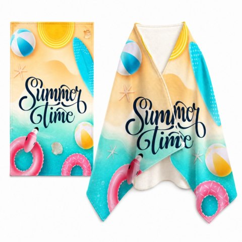 Ręcznik plażowy, na basen SUMMER TIME, wakacyjny morze 150x70 REC54WZ10