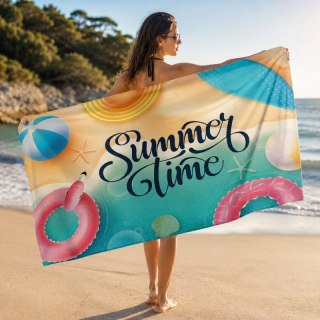 Ręcznik plażowy, na basen SUMMER TIME, wakacyjny morze 150x70 REC54WZ10