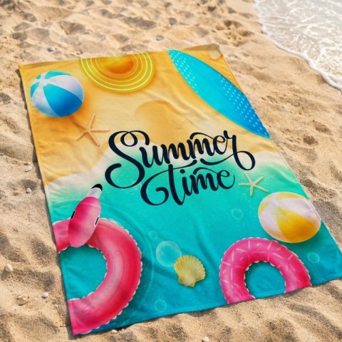 Ręcznik plażowy, na basen SUMMER TIME, wakacyjny morze 150x70 REC54WZ10