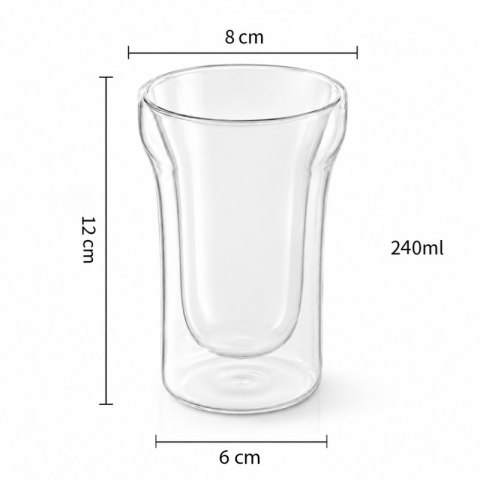 Szklanka termiczna z podwójnym dnem 240 ml 1szt SZK220