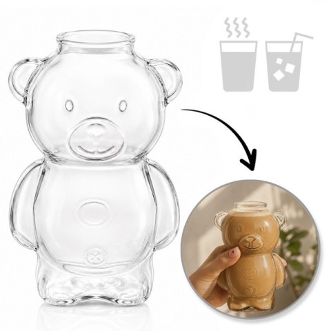 Szklanka w kształcie misia, MIŚ kubek uroczy design 300 ml 1szt SZK221