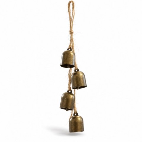 Świąteczna dekoracja- metalowe 4 dzwonki, dzwoneczki 35 cm- WOZ86