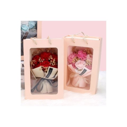 Bukiet zapachowych kwiatów mydlanych w pudełku 6 szt. flower box BUK09CZE
