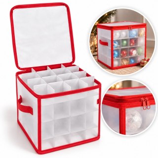 ORGANIZER, pudełko na BOMBKI 64szt, ozdoby świąteczne, przechowywanie 30x30cm POJ14
