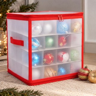 ORGANIZER, pudełko na BOMBKI 64szt, ozdoby świąteczne, przechowywanie 30x30cm POJ14