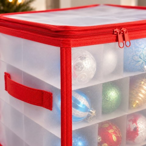 ORGANIZER, pudełko na BOMBKI 64szt, ozdoby świąteczne, przechowywanie 30x30cm POJ14