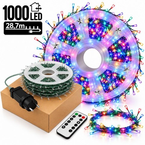 Zewnętrzne/wewnętrzne lampki choinkowe ryż 1000 LED 28,7m, barwa multikolor LAMP71
