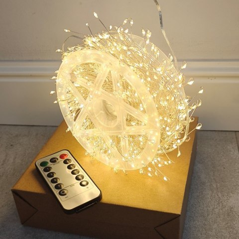 Zewnętrzne/wewnętrzne lampki choinkowe ryż 1000 LED 29,6m, barwa ciepłe białe LAMP69