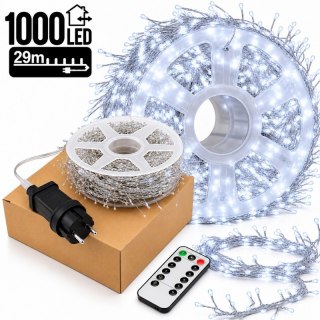 Zewnętrzne/wewnętrzne lampki choinkowe ryż 1000 LED 29m, barwa zimne białe LAMP70