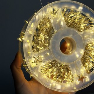 Zewnętrzne/wewnętrzne lampki choinkowe ryż 900 LED 20,5m, barwa ciepłe białe do dekoracji LAMP47