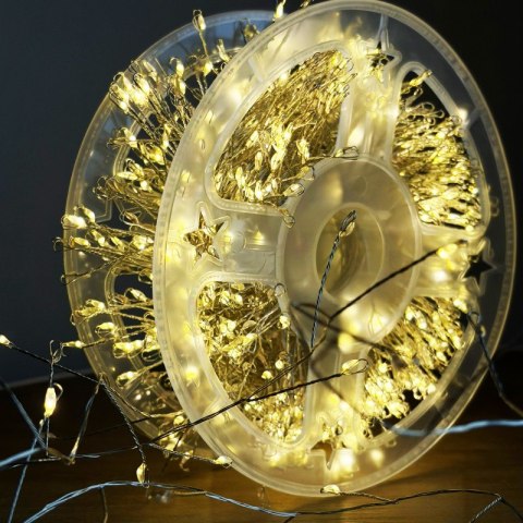 Zewnętrzne/wewnętrzne lampki choinkowe ryż 900 LED 20,5m, barwa ciepłe białe do dekoracji LAMP47
