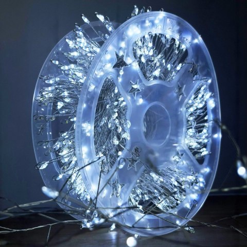 Zewnętrzne/wewnętrzne lampki choinkowe ryż 900 LED 20,5m, barwa zimna białe do dekoracji LAMP67