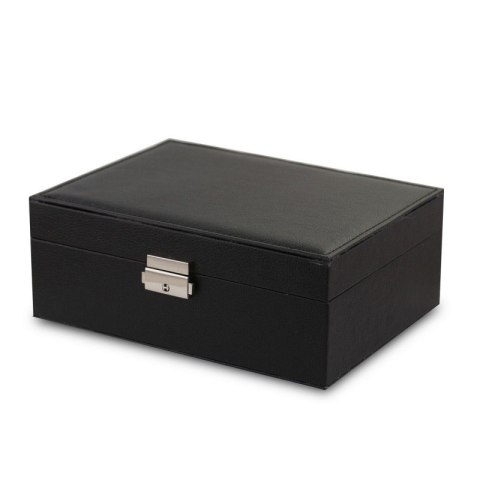 Szkatułka na biżuterię, etui, organizer, pudełko czarna PD155CZ