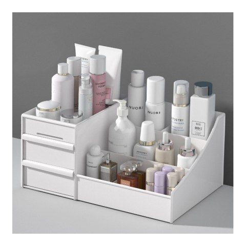 Organizer na kosmetyki biały 25,5x15,5x11,5 cm CB15B