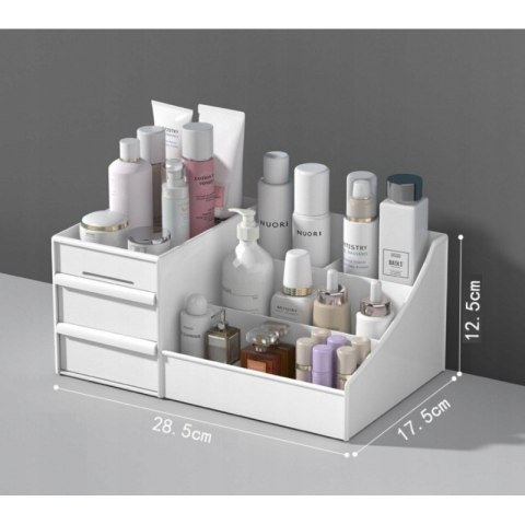 Organizer na kosmetyki biały 25,5x15,5x11,5 cm CB15B