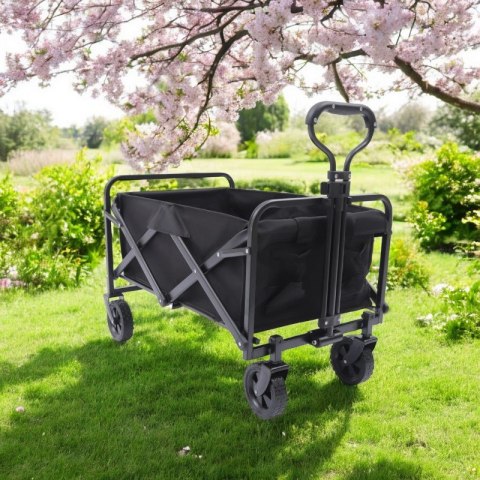 Wózek transportowy składany, metalowy, przyczepka ogrodowa 72x47x68-87cm AR07CZ