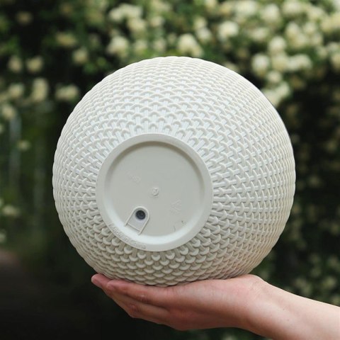 Doniczka wisząca biała duża Rattan Design 26 cm ROS10B