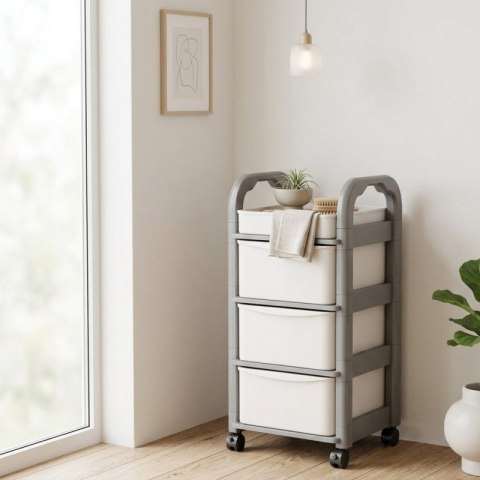 Plastikowy regał na kółkach szafka szuflady szafa 54,7x 33,5 x 24,5cm SZ56