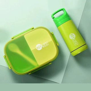 Śniadaniówka LUNCH BOX zestaw z bidonem zielony PJM47ZIE