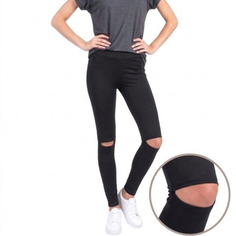Sportowe Legginsy Fitness Trening Czarne S LEG19S
