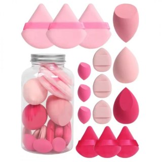 Zestaw 15 gąbeczek do makijażu FUSCHIA CREAM DUO GB21F