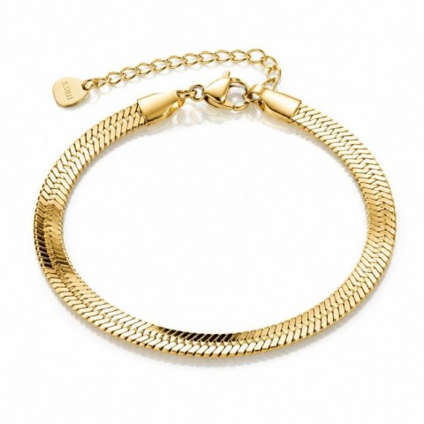 Bransoletka na rękę stal chirurgiczna pozłacana 14k złotem, żyłka 5mm BST1637