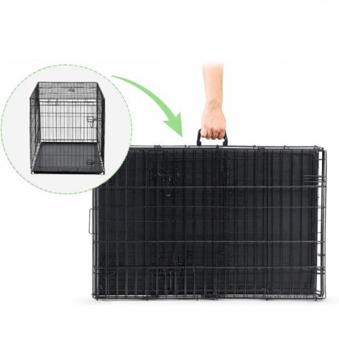 DUŻA KLATKA KENNELOWA METALOWA KOJEC Transporter dla PSA KOTA 107x71x77,5cm KOT34