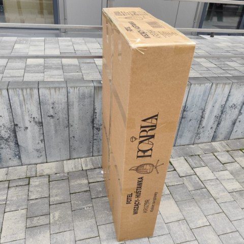 Fotel wiszący huśtawka, kokon składany czarny, antracyt z poduszkami KR37GRAF