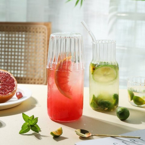 Karafka z falowanymi ściankami 510ml i pokrywką- szklanką 220 ml KARR02