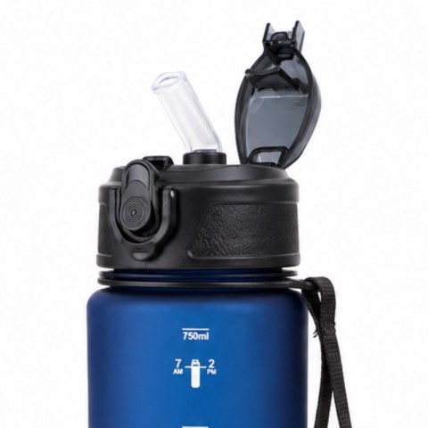 Butelka na wodę, sportowy bidon z miarką 750ML, matowy granat BD51