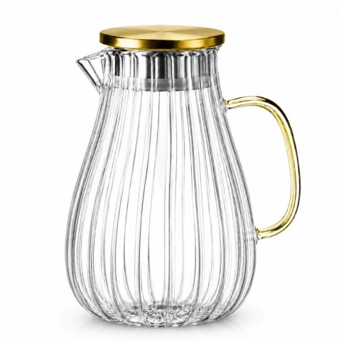 Dzbanek z falowanymi ściankami i uchwytem z pokrywką 1700 ml 1szt DZ05