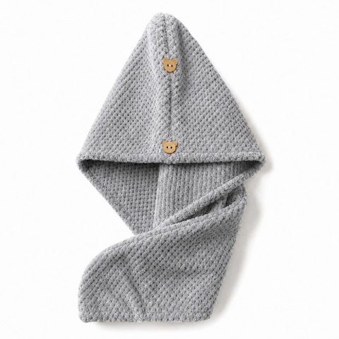 Ręcznik, kapturek, turban do włosów, bardzo chłonny, grafit 65x25 cm REC60GRAF