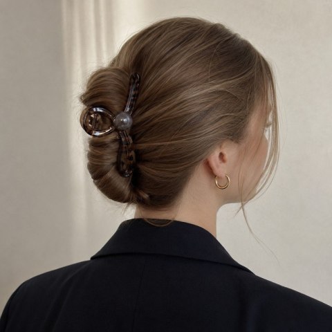 Spinka do włosów brąz XL elegancka SP467